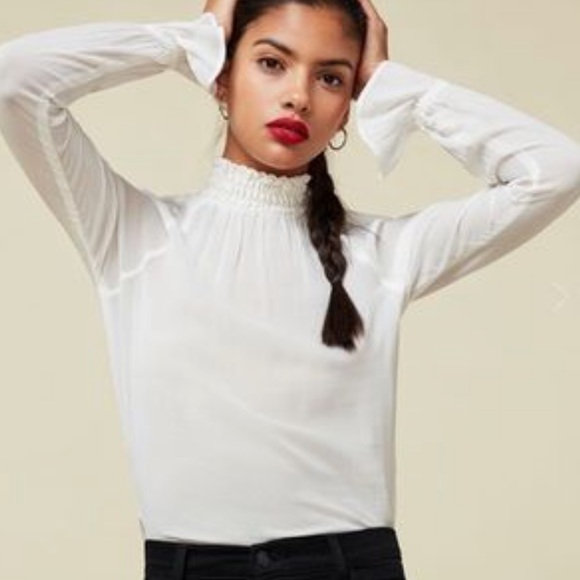 Reformation Jennings Blouse Ivory Size Small - Picture 2 of 6